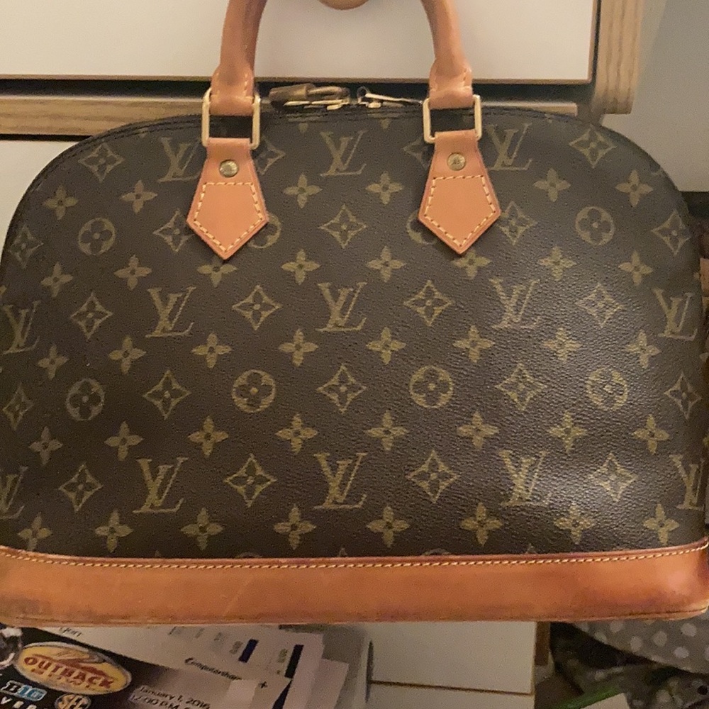Louis Vuitton Monogram Alma Bag PM Brown Authentic